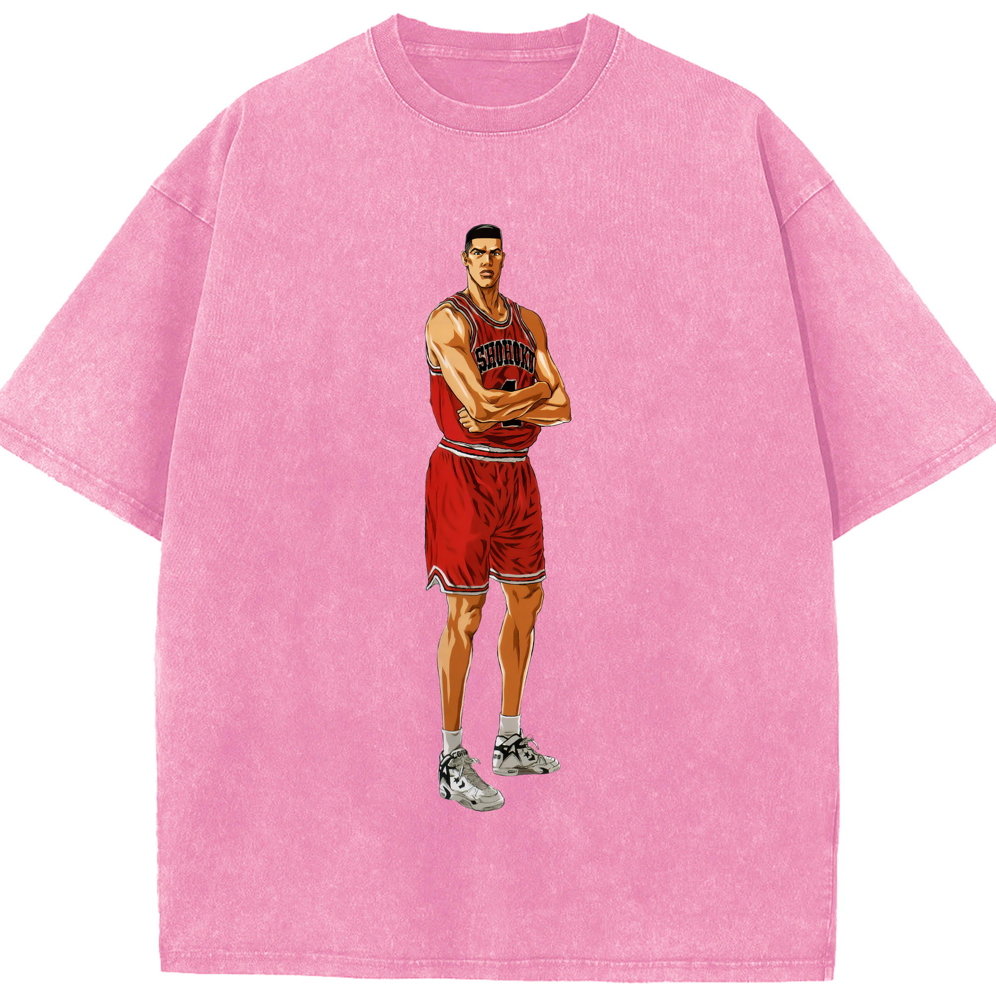 （画像用） SLAM DUNK／スラムダンク 綿100% ヴィンテージ風 半袖Tシャツ（フロントプリント）